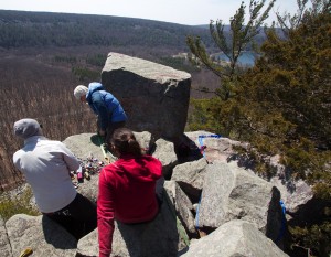 Angie checking over the masterpoint (BFK)